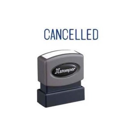 SHACHIHATA INC. Xstamper® Pre-Inked Message Stamp, CANCELLED, 1-5/8" x 1/2", Blue 1119
